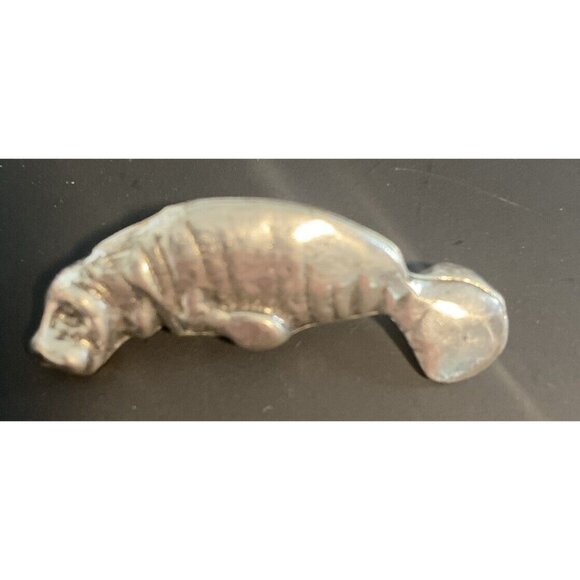 Manatee Brooch/Pin Unbranded Silver Tone Ocean Life Beach - Picture 1 of 9